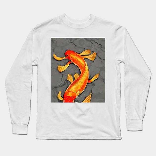 The Art of Koi Fish: A Visual Feast for Your Eyes 12 Long Sleeve T-Shirt by Painthat